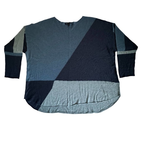 INC Long Sleeve Blue Colorblock Sweater Size 3X - Picture 1 of 8